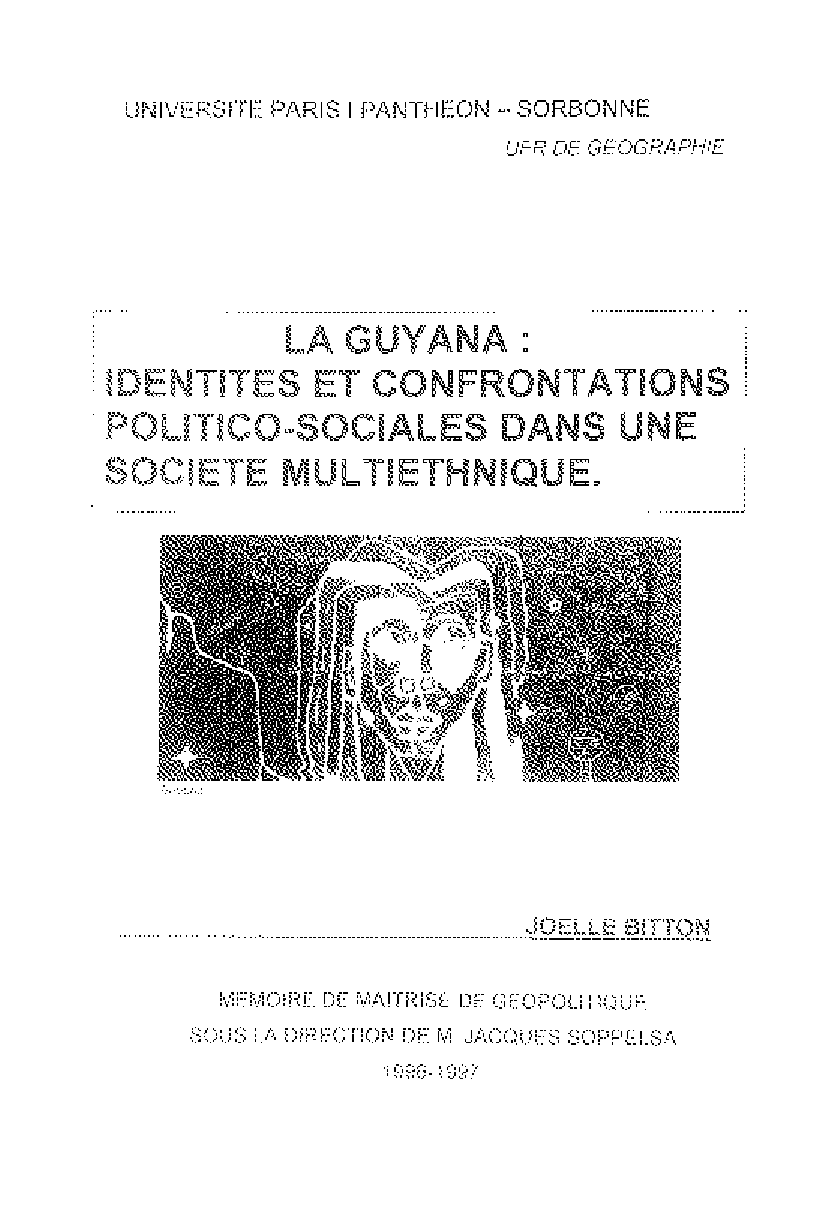 Guyana : Identities and socio-political conflicts in a multi-ethnic society Cover Photo